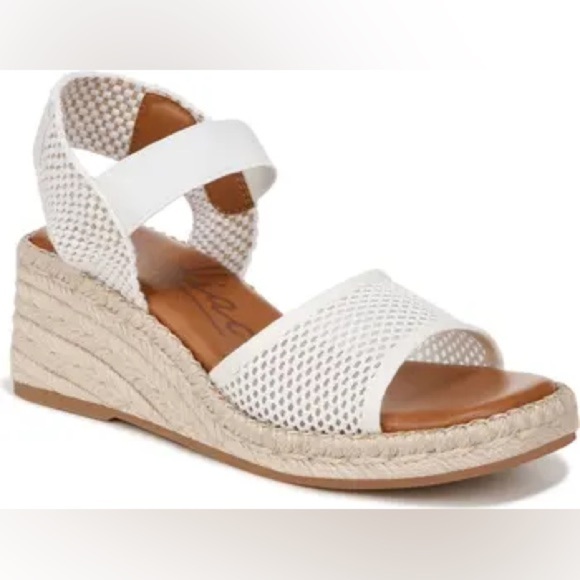 Zodiac Shoes - Zodiac White Woven Espadrille Wedges